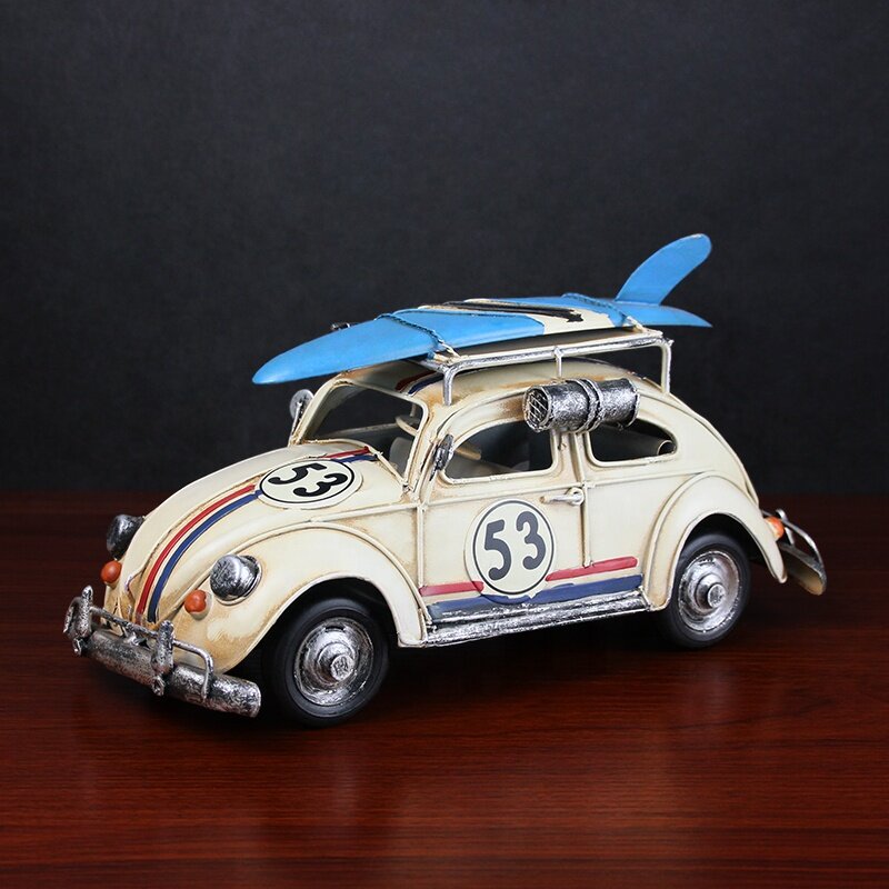 Black Fly Industries Retro Metal Herbie Bug Car Model
