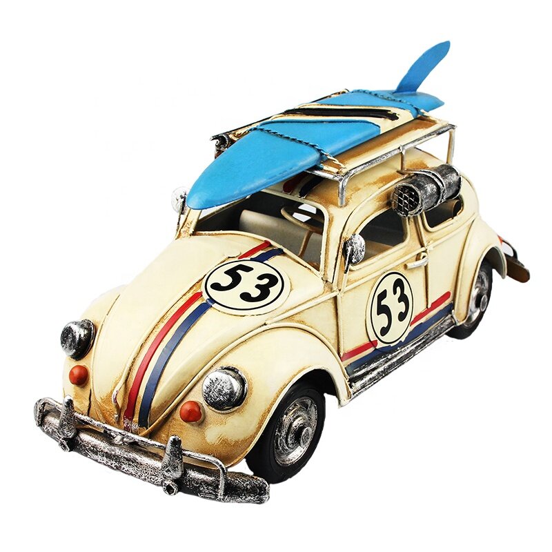 Black Fly Industries Retro Metal Herbie Bug Car Model