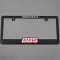 Black Plastic License Plate frame with BBS Logo