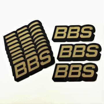 BBS black and gold lip decal