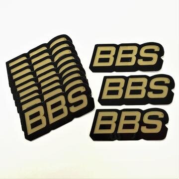 Genuine BBS Black/Gold LIP DECAL